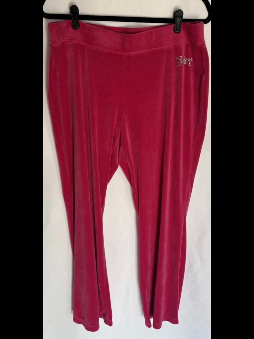 Juicy Couture Velour Track Suit Pants Y2K Sweatpants Hot Pink Women Size XL